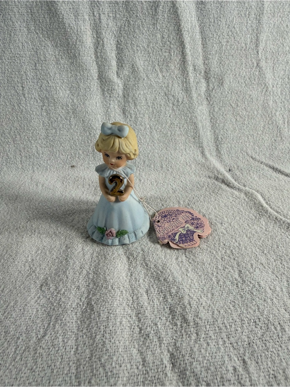 Vintage Enesco Growing Up Birthday Girls 2 Year Old Porcelain Figurine